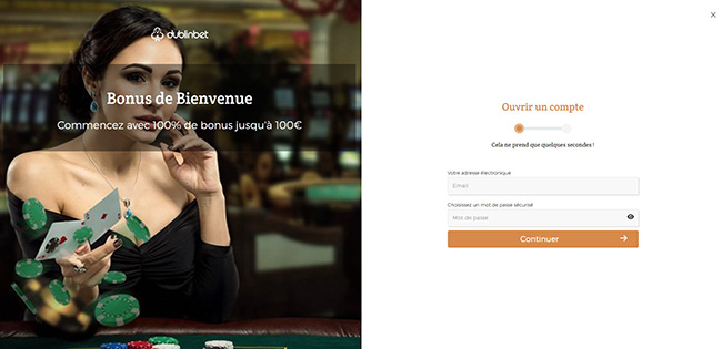 S'inscrire sur le casino en ligne Dublin Bet