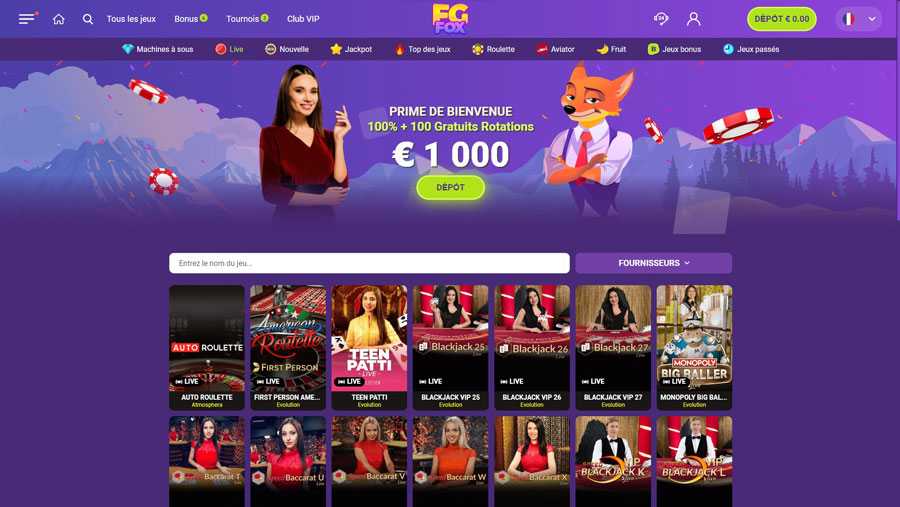 Live casino FGFox